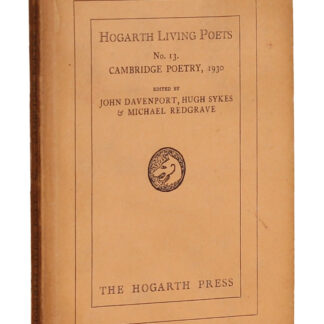 Cambridge Poetry, Hogarth Press, 1930, signed