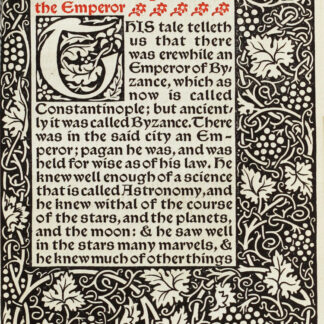 William Morris (transl.): The Tale of the Emperor Coustans and of Over Sea, Kelmscott Press, 1894 - 1st ed.