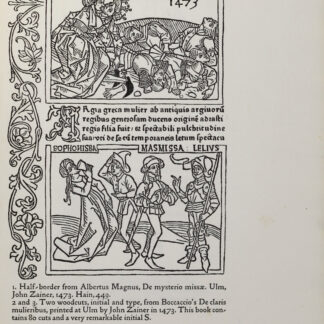 Sydney Cockerell: Some German Woodcuts of the Fifteenth Century, 1898 - 1st ed., one of 225 copies on 'Perch' paper